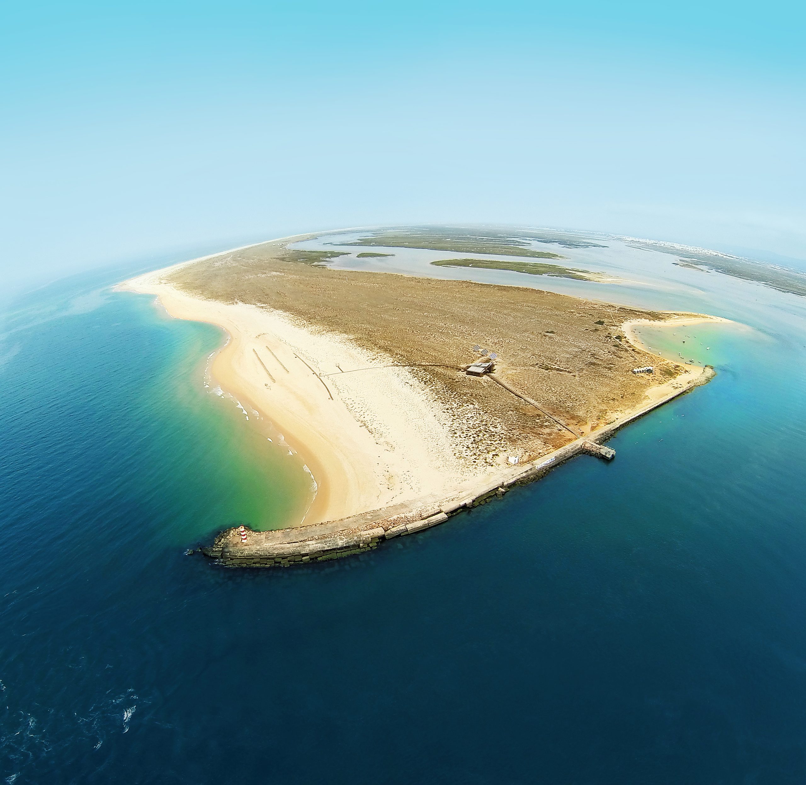 Natural coastal landscape with cliffs and ocean in the Algarve